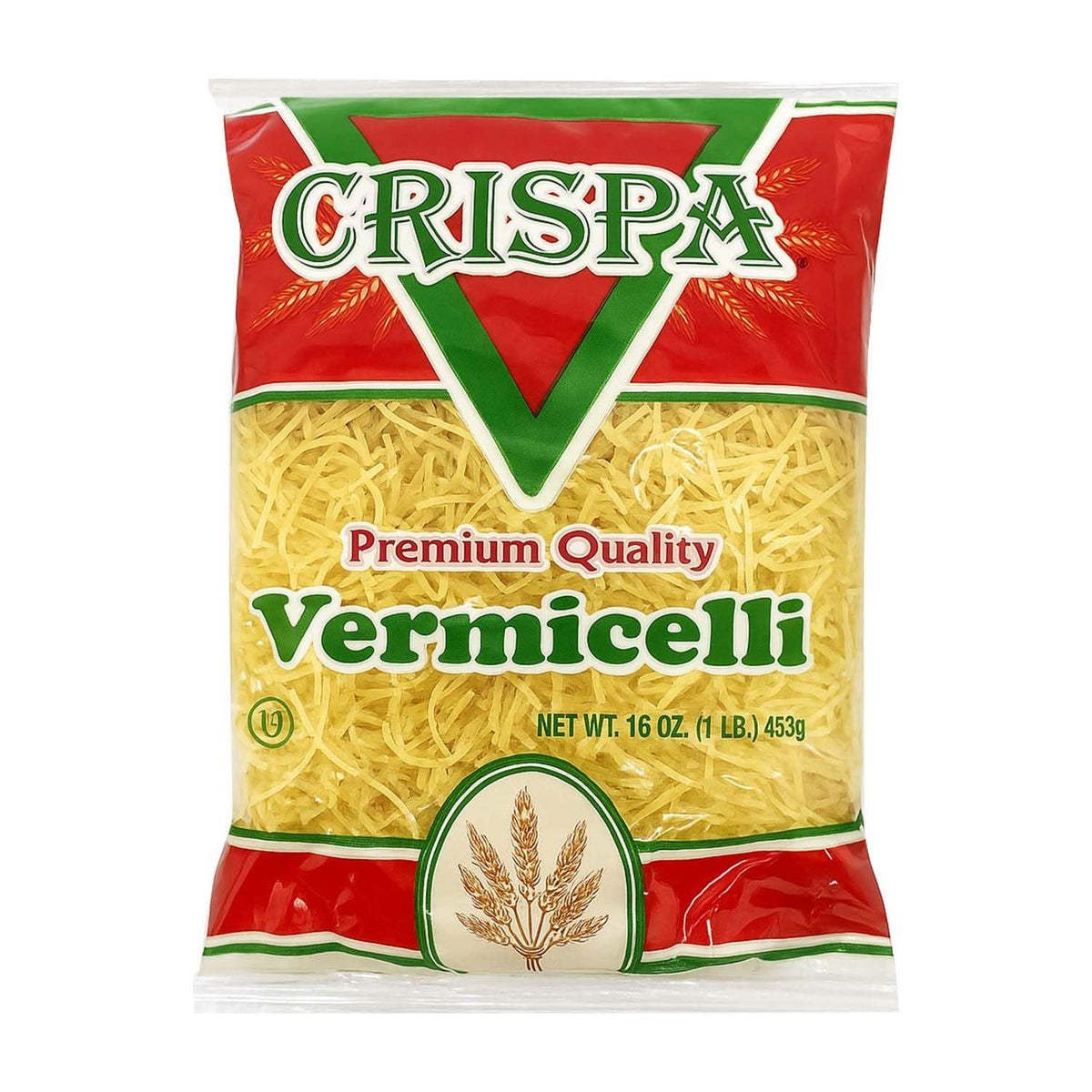 Crispa Premium Quality Vermicelli -16oz (1Lb), Delicious and Rich in Essential Nutrients Easily Cooked in 3 Minutes Tasty Pasta Having No Cholesterol