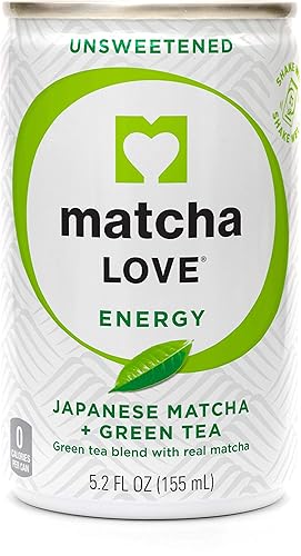 Matcha Love Green Tea Unsweetened Energy Shots, 5.2 Oz, Pack of 20