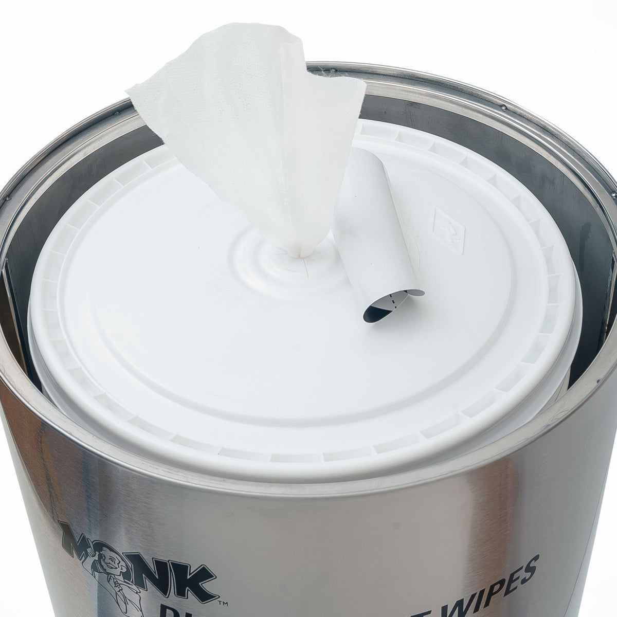 Monk Disinfecting Wipes Stainless Steel Stand W/Built-in Trash Can For Gym Disinfecting Wipes
