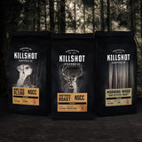 Killshot Coffee Ground Coffee - 12 Ounce Bag, Medium-Dark Roast, (12 oz, Huntsmen Roast)