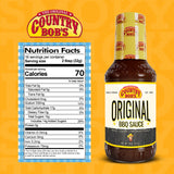 Country Bob's - Original Barbecue Sauce - 18 oz (Pack of 2)