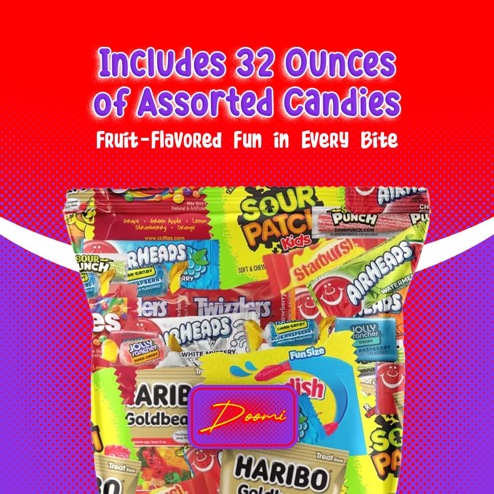 Bulk Assorted Fruit Candy - Starburst, Skittles, Fish, Air Heads, Jolly Rancher, Sour Punch, Gold-Bears Gummi Bears & Twizzlers, Candy's, Pops, Dots