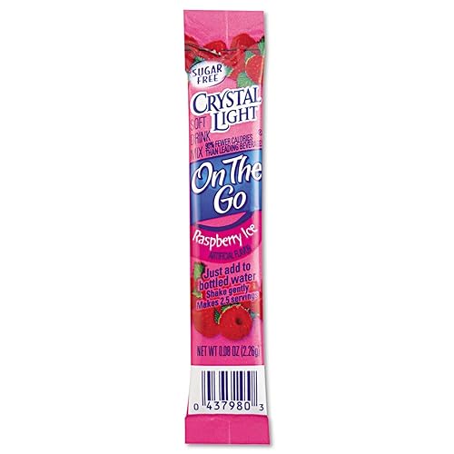 Crystal Light 79800 Flavored Drink Mix, Raspberry Ice, 30 .08oz Packets/Box
