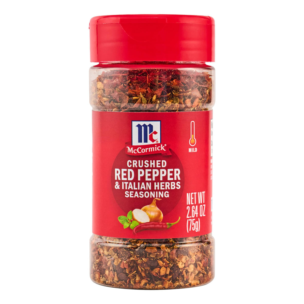 McCormick Seasoning, Crushed Red Pepper & Italian Herbs, Robust Italian Seasoning for Garlic Bread, Pasta, Dip and More, 2.64 oz
