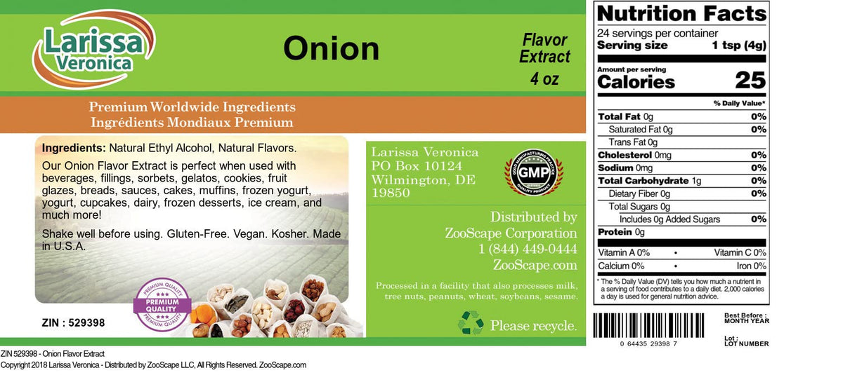 Onion Flavor Extract (4 oz, ZIN: 529398) - 2 Pack