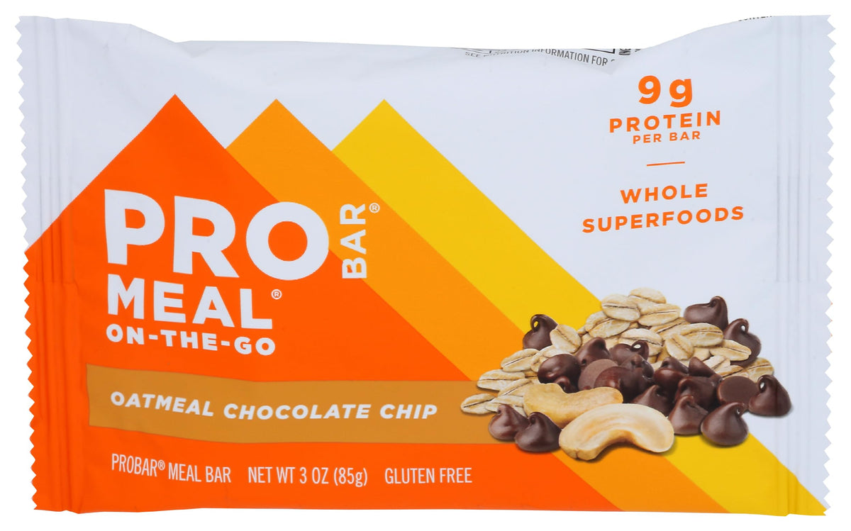 Probar, Bar Meal Oatbar Chocolate Chip, 3 Ounce