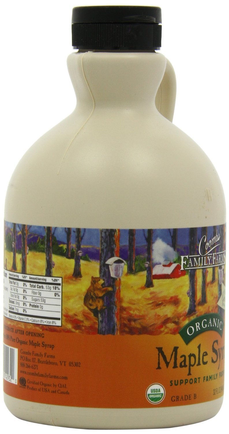 Coombs Family Farms Maple Syrup, Organic, Grade A, Dark Color, Robust Taste, 32 Fl Oz