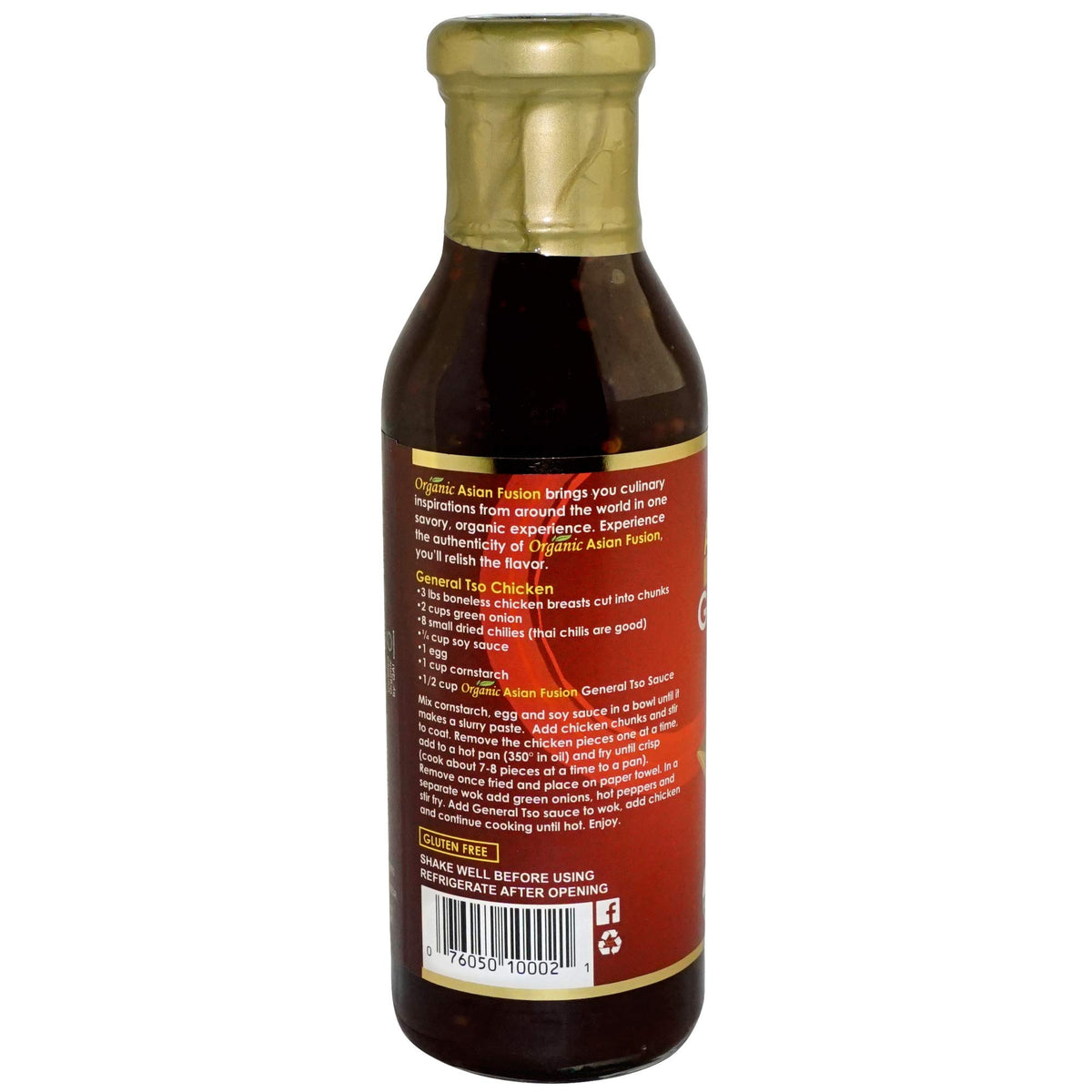 Asian Fusion General Tso Sauce, 15 Ounce - Non-GMO, Organic Certified, Kosher & Gluten Free (2 Pack)