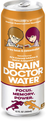 Brain Doctor Water Energy Drink, Caffeine-Free, 12 oz (48)
