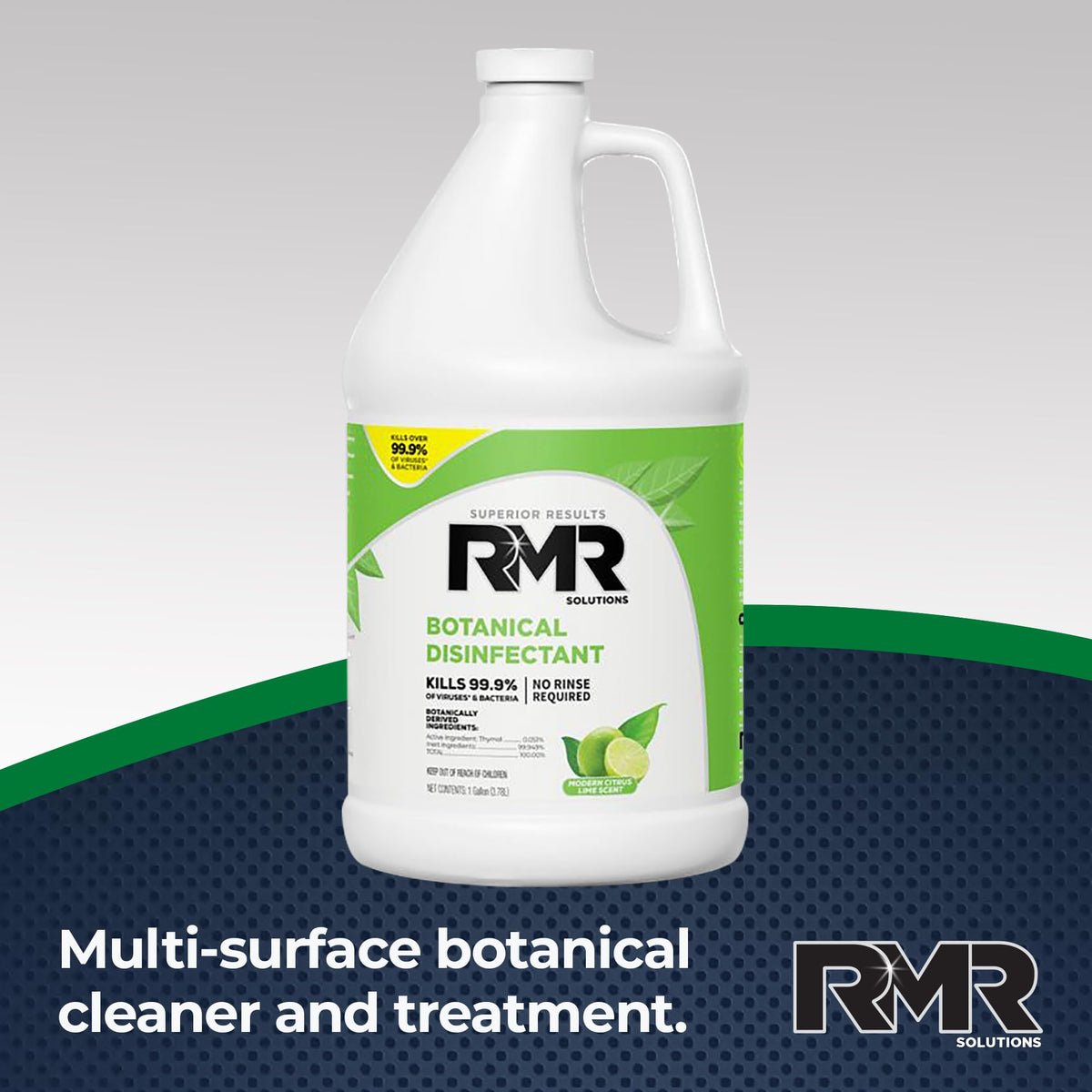 RMR Brands Botanical Disinfectant and Cleaner, Kills 99% of Household Bacteria and Viruses, EPA Registered, Gallon, 4 Pack