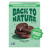 Back to Nature Fudge Mint Cookies, Plant-Based, Non-GMO, Made with Wheat Flour, Snack Happy, 5.5 oz Box