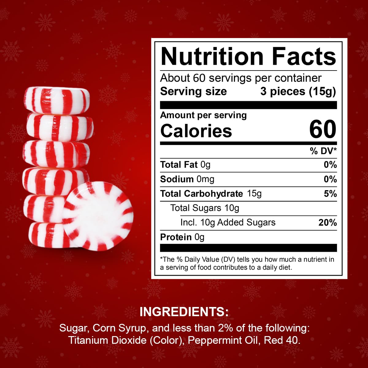 Starlight Peppermints Candy Individually Wrapped - Starlight Mints Hard Candy Individually Wrapped Office Candies Mints, Perfect for Office, 2lb