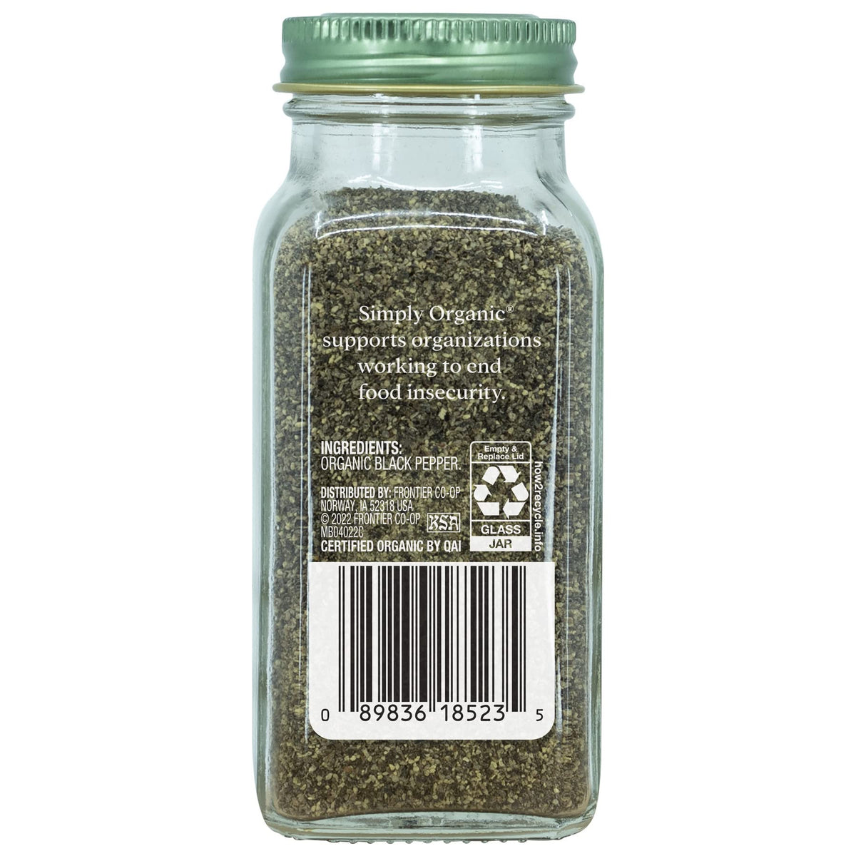 Simply Organic Black Pepper Medium Grind, 2.31 Oz