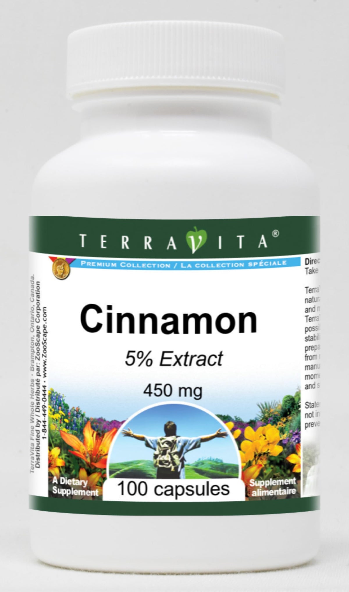Cinnamon 5% - 450 mg (100 Capsules, ZIN: 519764)