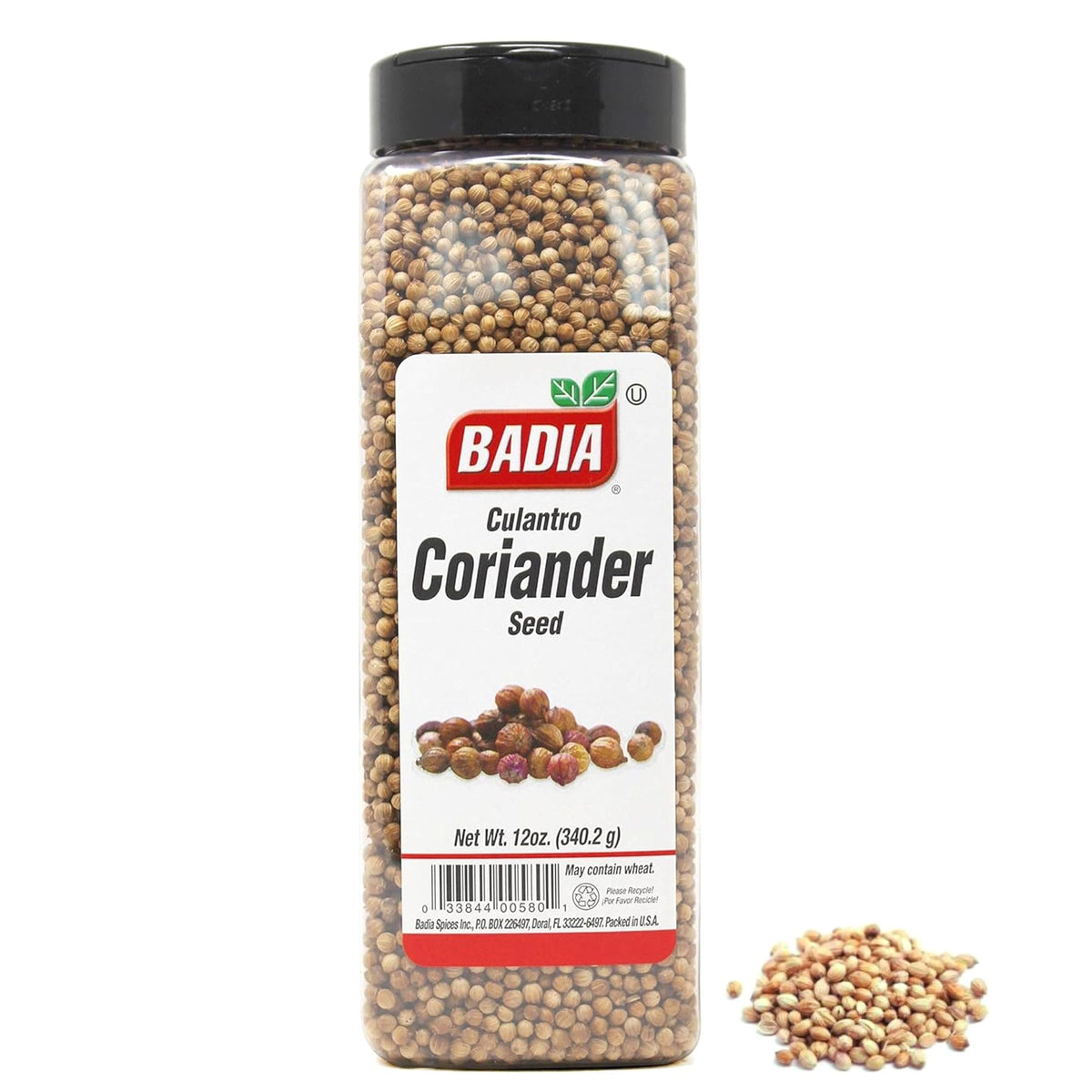 Badia Coriander Seeds Whole, 12 oz - Bright, Citrusy & Slightly Peppery Flavor
