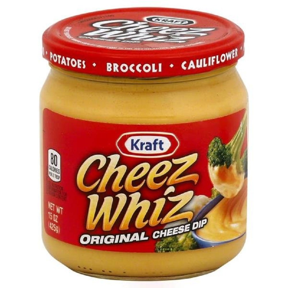 Kraft, Cheez-Whiz, Original Cheese Dip, 15oz Glass Jar (Pack of 2)