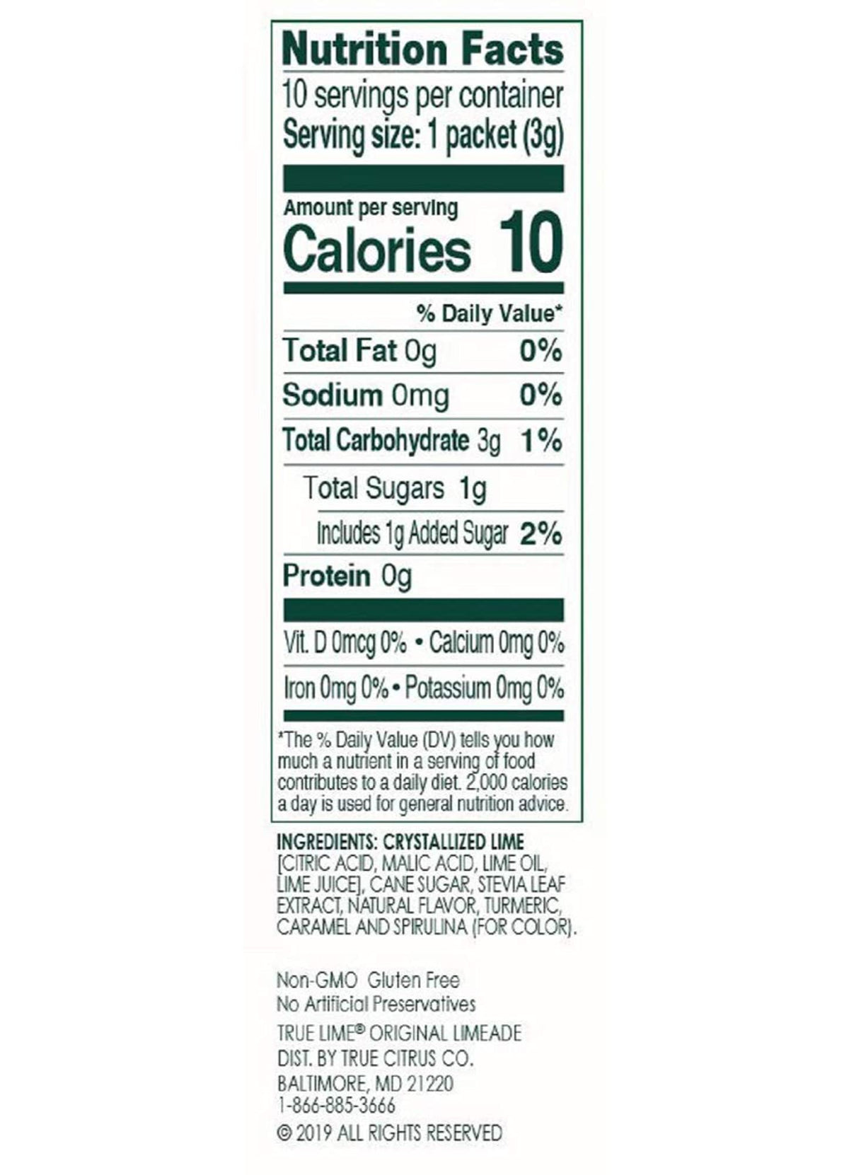 True Lime Original Limeade, 10 ct - 4 pack