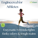 Biokleen Natural Sport 3X Concentrated Laundry Detergent, 300 Loads, Bio Active Formula, Fight Odors, Sweat & Stain Remover, Lavender Eucalyptus Scent