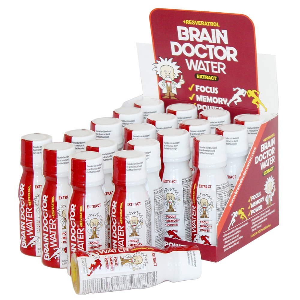 Brain Doctor Water Extract, 2.5 FL Oz Shots, 24 Count