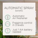 Air Wick Automatic Air Freshener Spray Refill, Lush Honeysuckle & Raspberry, Essential Oils, Odor Neutralization