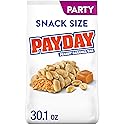 PAYDAY Peanut Caramel Snack Size, Candy Party Pack, 30.1 oz