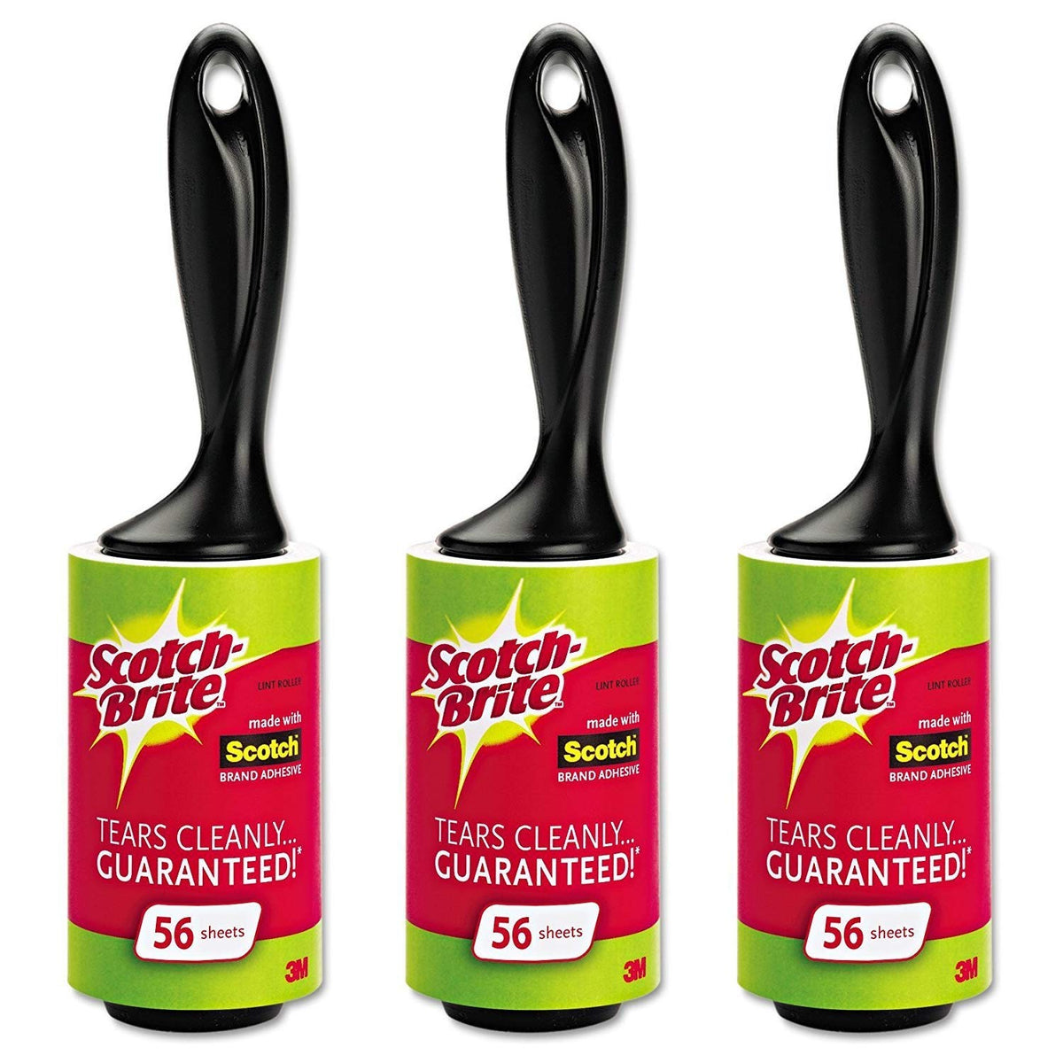 Scotch Brand Lint Rollers, Removes Lint from Clothes, Linens, Furniture, Great Household Item, 70 Sheets (Pack of 3)