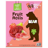 Bear Strawberry Raspberry Fruit Rolls Variety Pack, 8.4 OZ