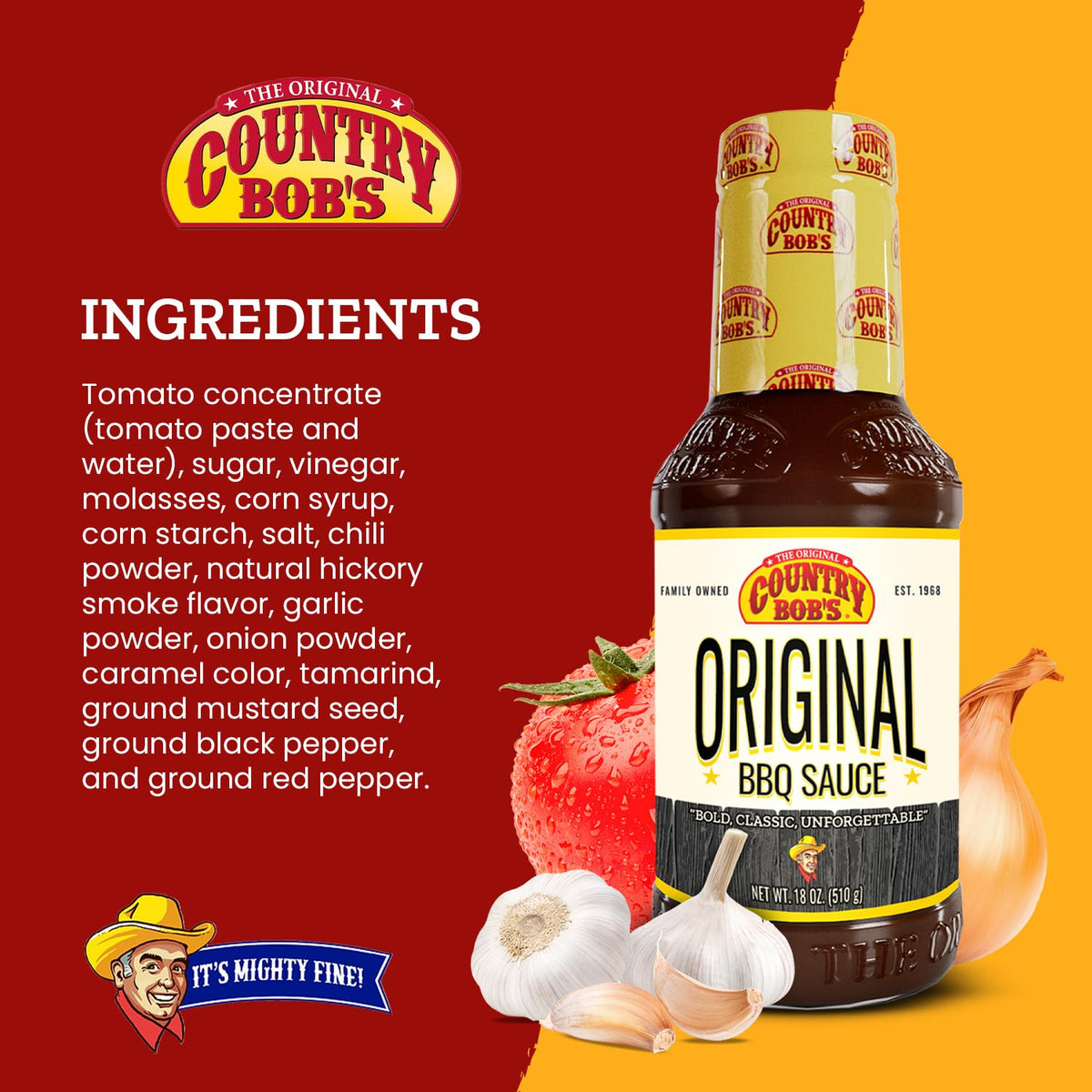 Country Bob's - Original Barbecue Sauce - 18 oz (Pack of 2)