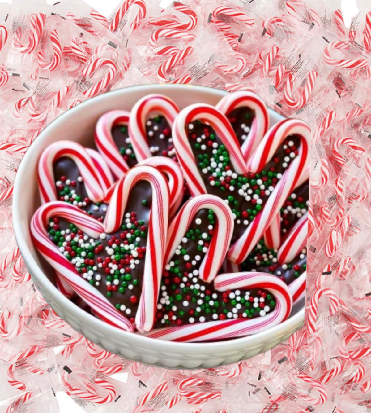 Peppermint Mini Candy Canes, Individually Wrapped, Bulk Christmas Candy | (500 - Count)