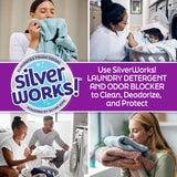 SilverWorks! Powerful Odor Eliminating Laundry Detergent Liquid, Silver Ion Deodorizer Technology, Laundry Odor Eliminator For Clothes, Cleans