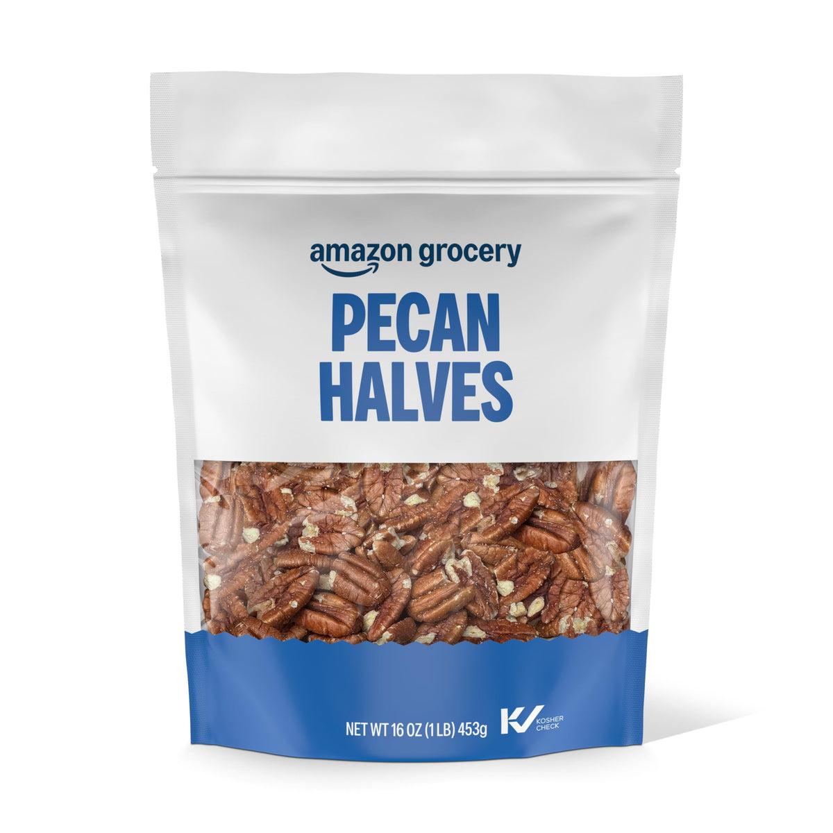 Amazon Grocery, Pecan Halves, 16 Oz (Previously Happy Belly, Packaging May Vary)