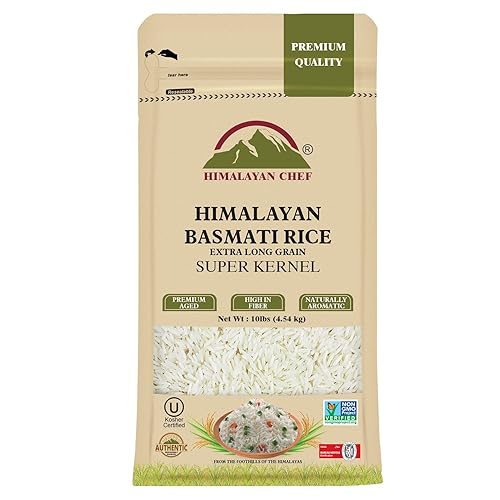 Himalayan Chef Extra Long Basmati Rice - Premium Aged Healthy Grain, 10 lbs