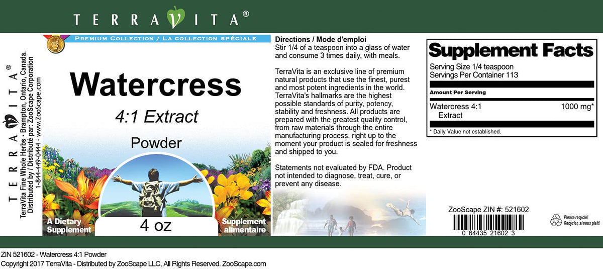 Watercress 4:1 Powder (4 oz, ZIN: 521602) - 3 Pack