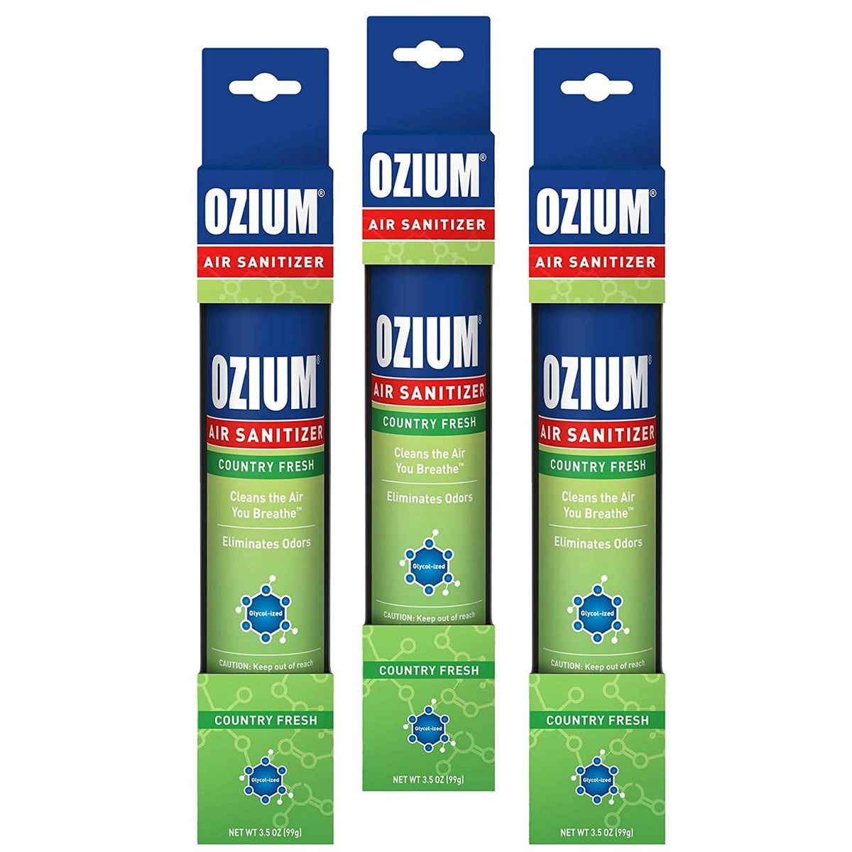 Ozium Air Sanitizer 3.5 oz Spray, Country Fresh (3)