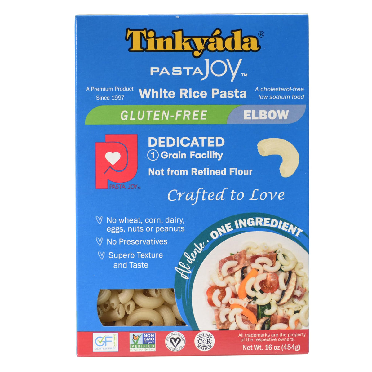 Tinkyada Pasta White Rice Elbow, 16 oz