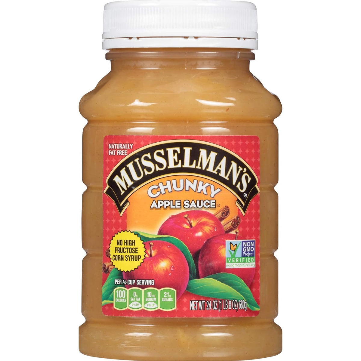 Musselman's Chunky Apple Sauce Plastic Jars, 24 Ounce