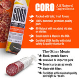 Coro Cardamom & Orange Uncured Salami Stick - 5oz | Sweet Citrus & Spice