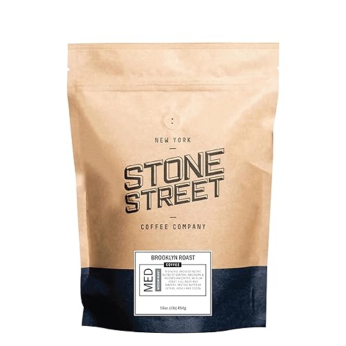 BROOKLYN SIGNATURE BLEND | Freshly Ground Coffee |1 LB Resealable Bag | Medium - Dark Roast Level - Bold & Balanced | Specialty Handcrafted 100%