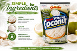 Philippine Brand Premium Dried Coconut Strips and Chunks - 2 Pack -18 oz Natural Young Coconut Meat Snacks from the Philippines - Healthy Filipino