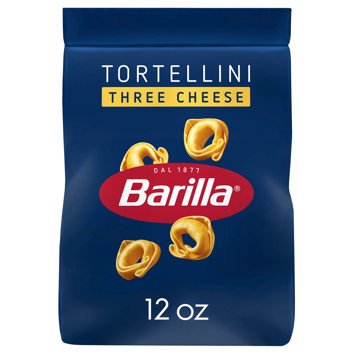 Barilla Three Cheese Tortellini Pasta, 12 oz. Bag - 6 Servings Per Bag - Pantry Friendly Dried Tortellini - Made with Non-GMO Ingredients