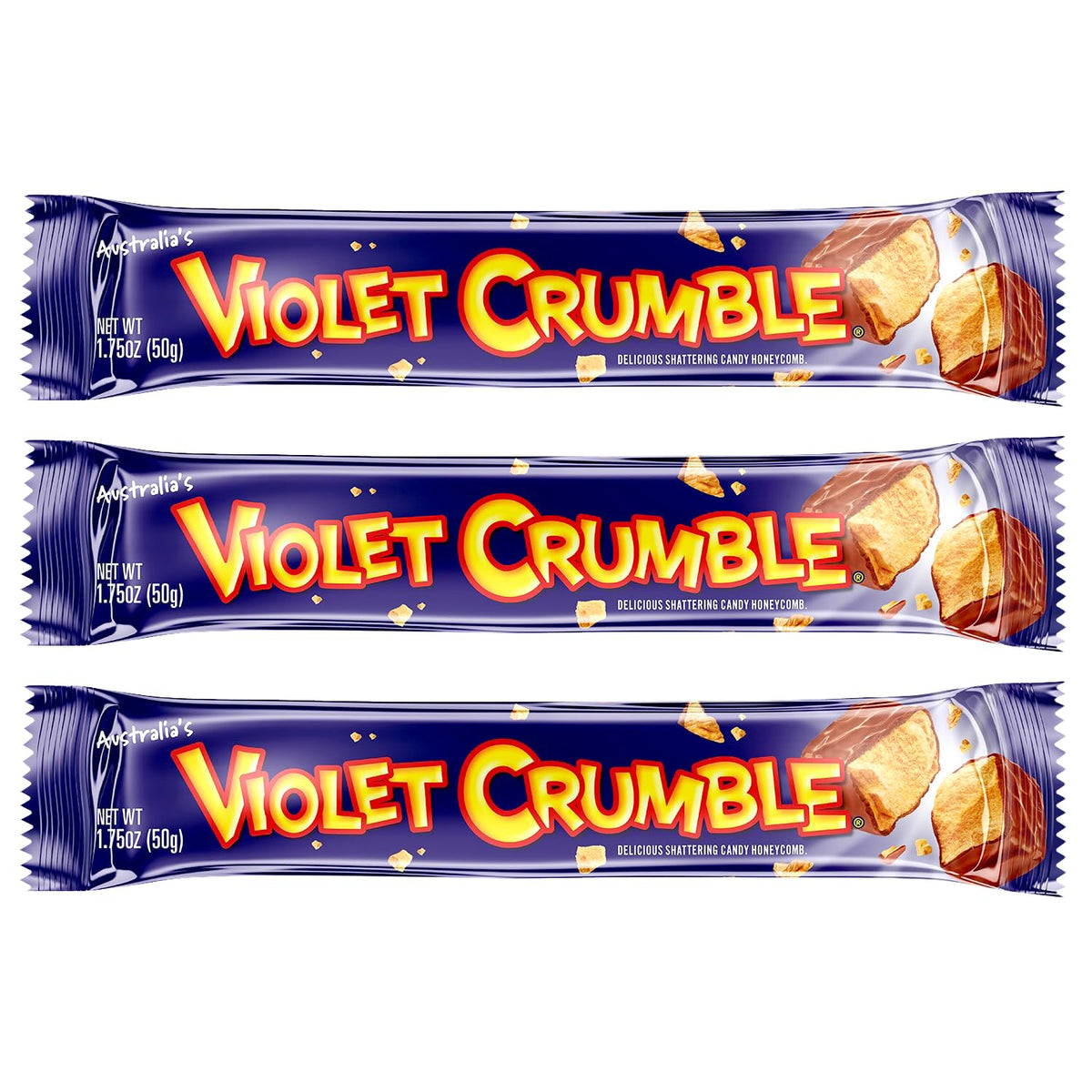 Violet Crumble 50gm (Pack of 3 Bars) Australian