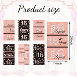 Zonon 180 Pcs Sweet 16 Birthday Candy Bar Wrappers, Mini Chocolate Stickers