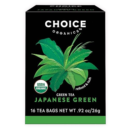 Choice Organic Teas Japanese Green Tea - Compostable - Contains Caffeine - 48 Organic Green Tea Bags (Pack of 3)