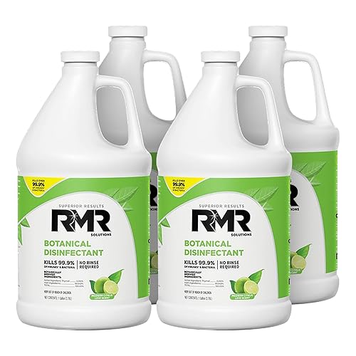 RMR Brands Botanical Disinfectant and Cleaner, Kills 99% of Household Bacteria and Viruses, EPA Registered, Gallon, 4 Pack