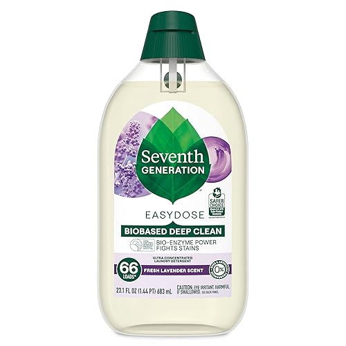 Seventh Generation EasyDose Laundry Detergent Fresh Lavender Ultra Concentrated Washing Detergent 23 oz