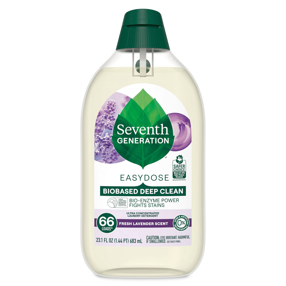 Seventh Generation EasyDose Laundry Detergent Fresh Lavender Ultra Concentrated Washing Detergent 23 oz