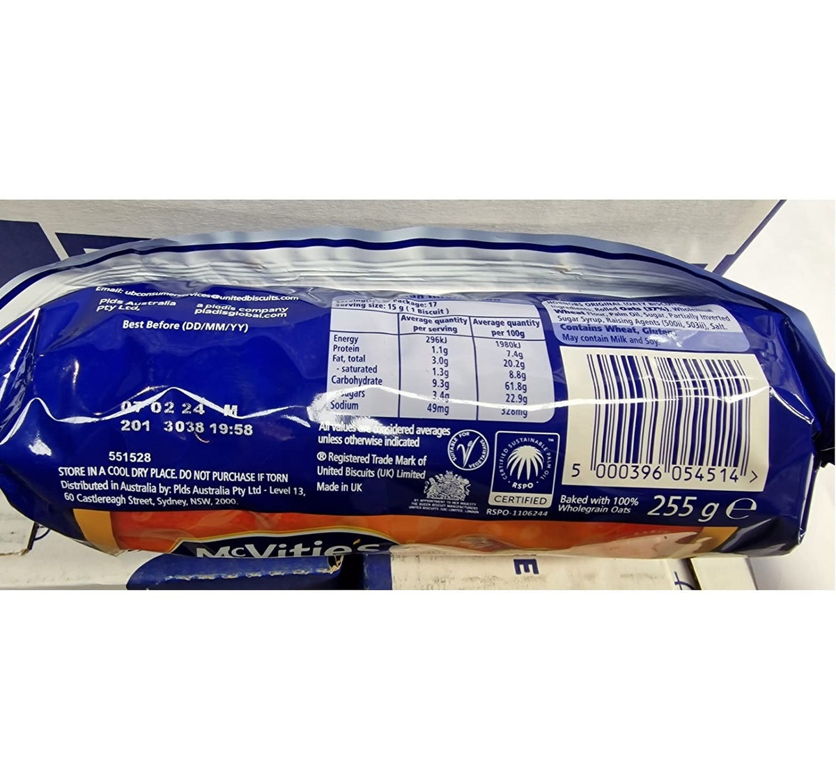 McVitie's Original Hobnobs 255g (Pack of 12)