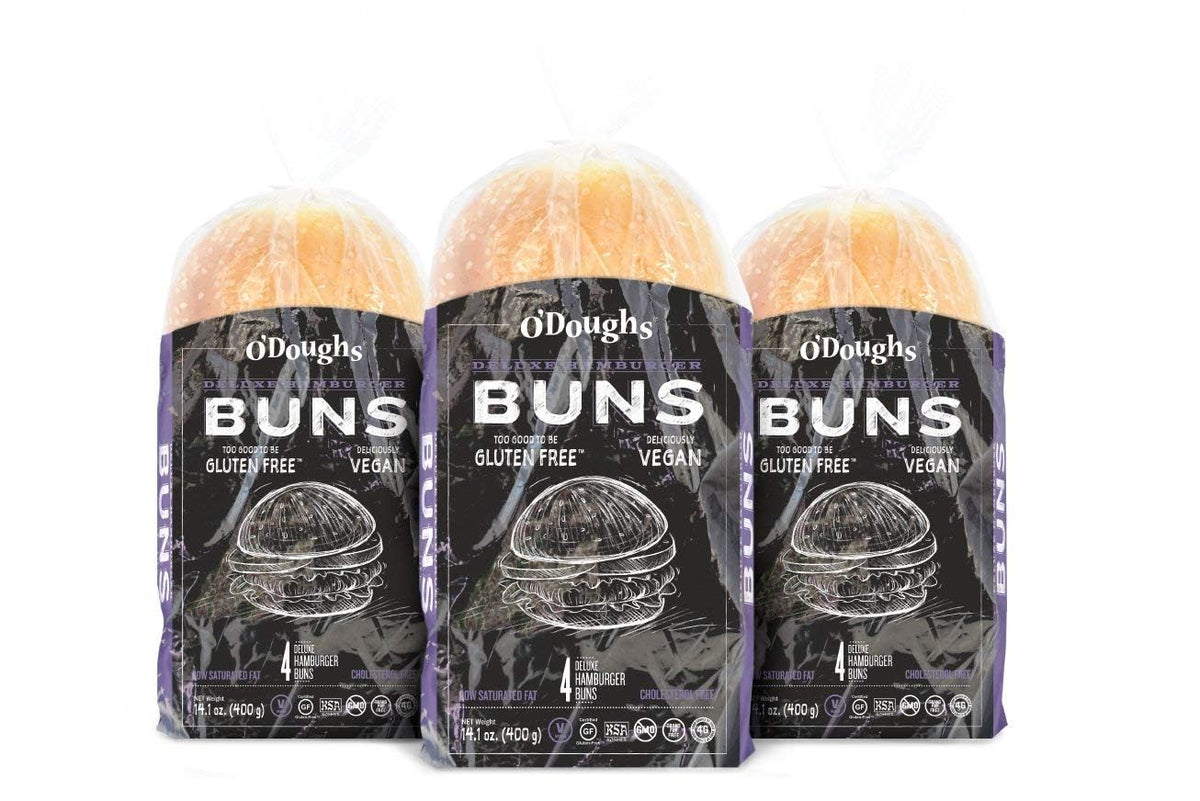 O'Dough Gluten Free Deluxe Hamburger Buns, 14.1 Ounce [6 Packs]