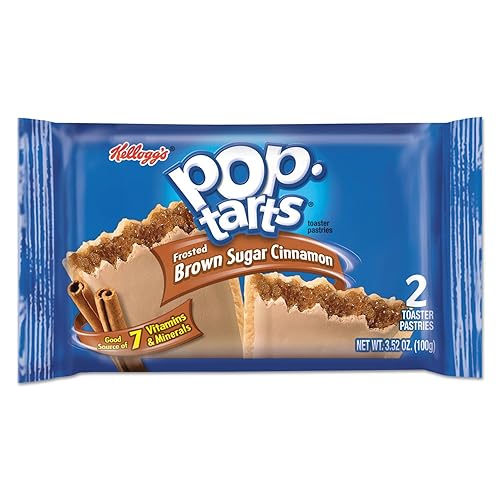 Kellogg's 31131 Pop Tarts, Frosted Brown Sugar Cinnamon, 3.52oz, 2/Pack, 6 Packs/Box