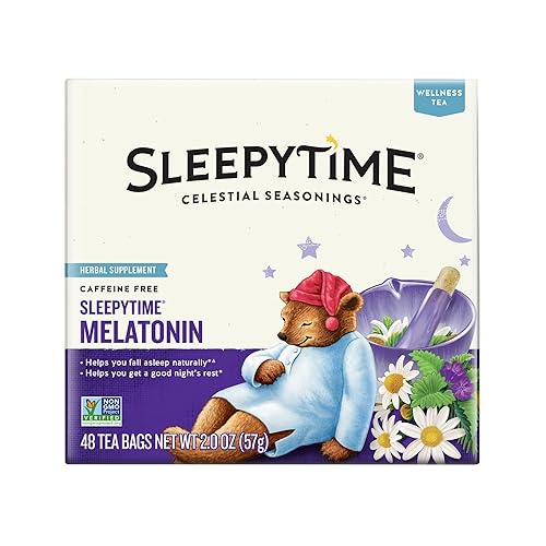 Celestial Seasonings Sleepytime Wellness Melatonin, 48 Herbal Tea Bags